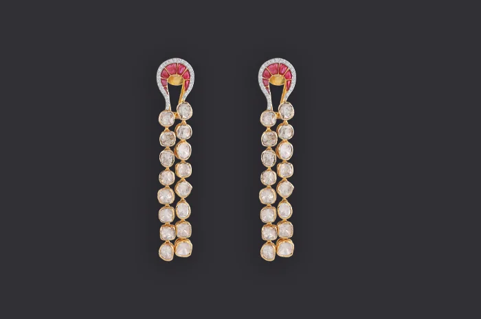Polki Diamond Earring
