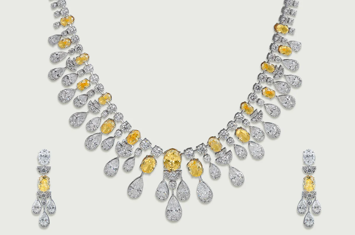 Solara Aurea Cascade Necklace Set