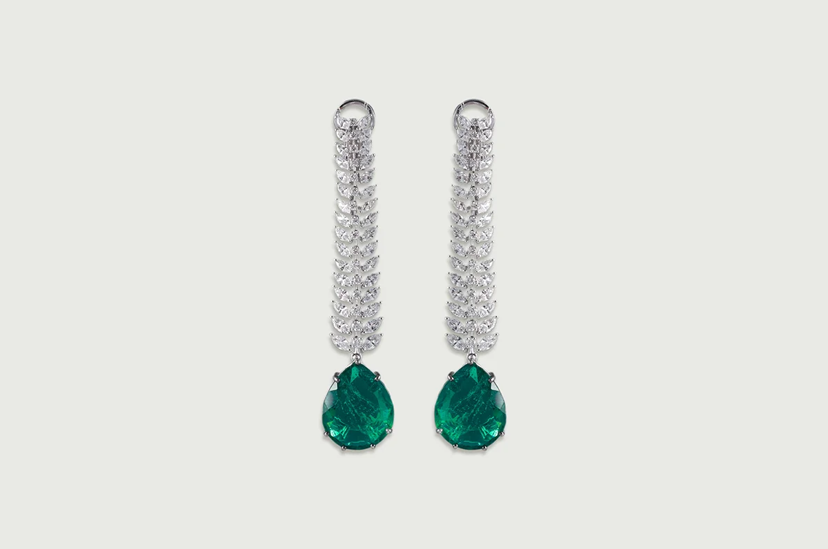 LUMORA EMERALD CASCADE EARRINGS