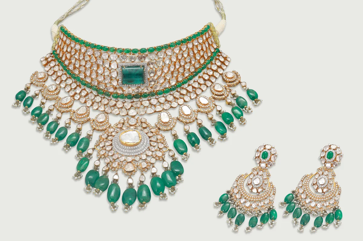 Alora Emerald Versatile Convertible Bridal Necklace