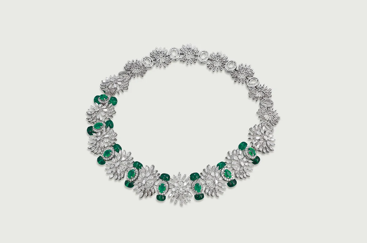 Emerald Floral Necklace